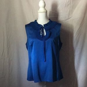 Royal blue large sleeveless blouse by Alex Marie